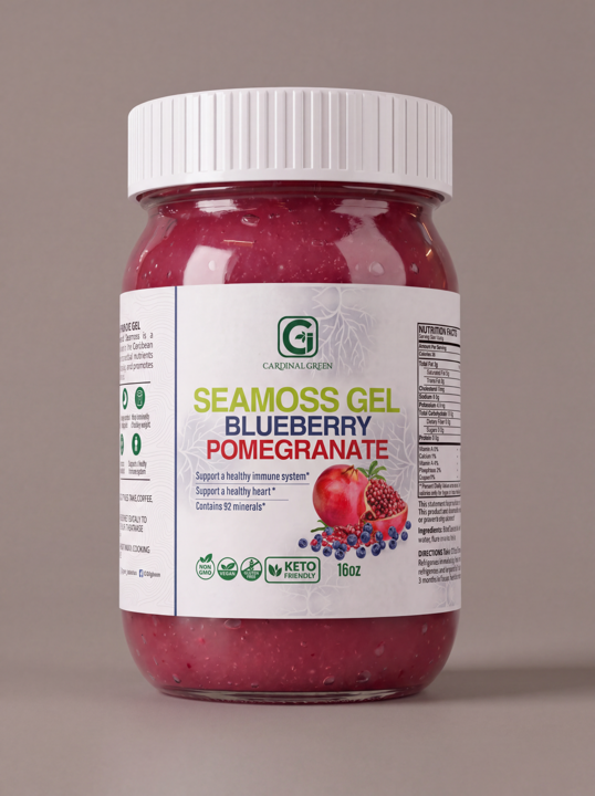 Blueberry Pomegranate SeaMoss Gel, 16oz