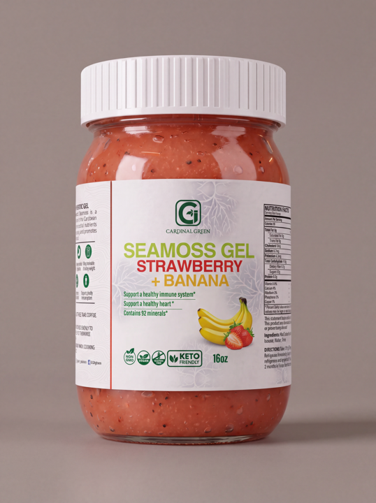 Strawberry Banana SeaMoss Gel, 16oz